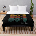 Retro plush blanket with 80s inspired design