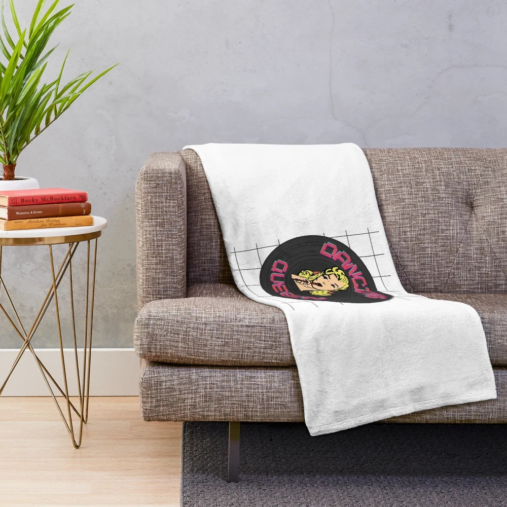 Retro plush blanket with ABBA's Dancing Queen design