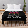 Retro plush dragon blanket with Japanese mythical creature design for fantasy animal lovers