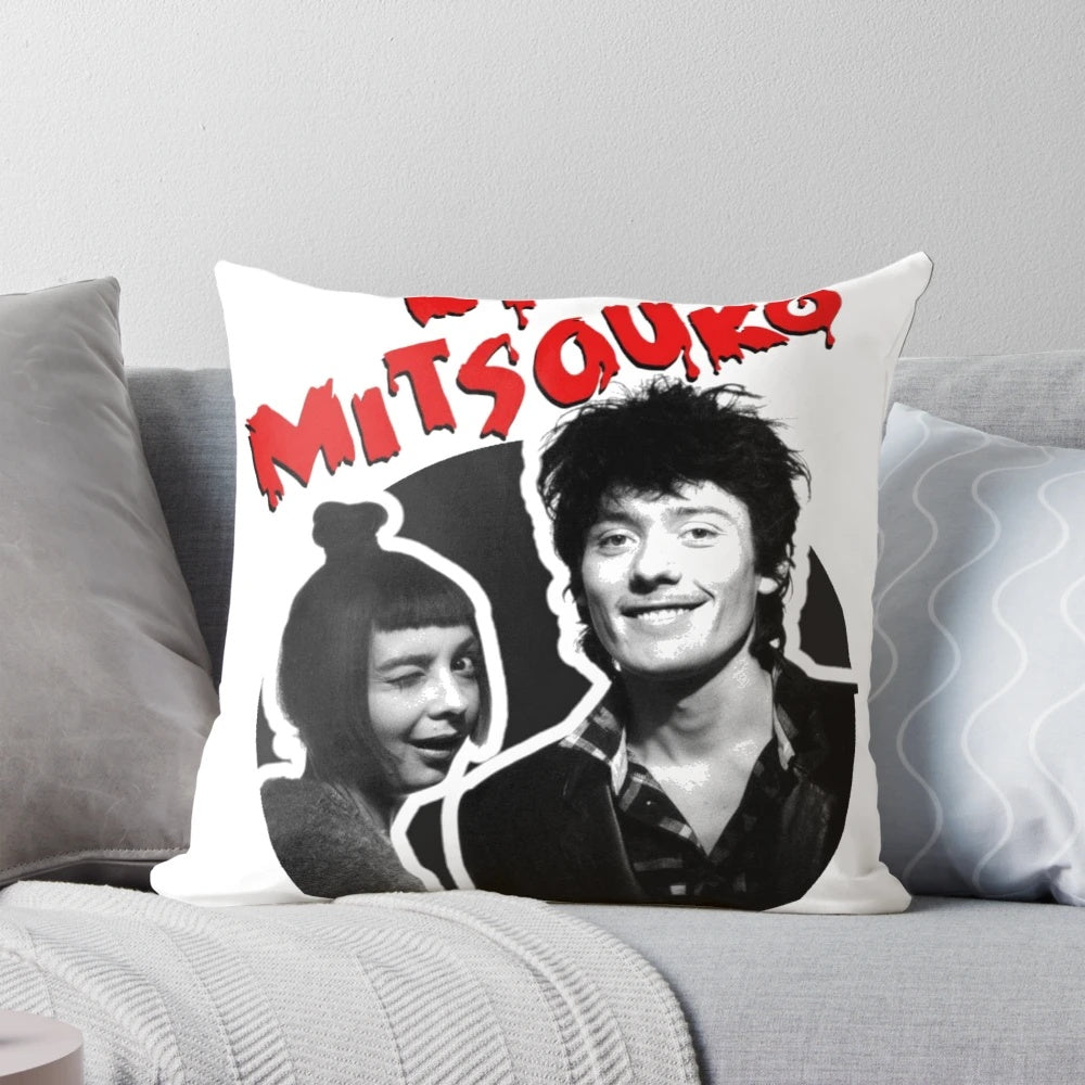 Rita Mitsouko punk rock inspired pillow with alternative music design