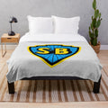 Shaw Brothers inspired plush blanket featuring classic martial arts movie logo