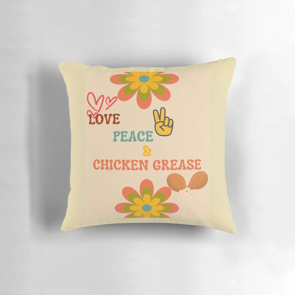 A plush, retro-inspired pillow featuring a vintage-style word art design by artist Stephanie 1.