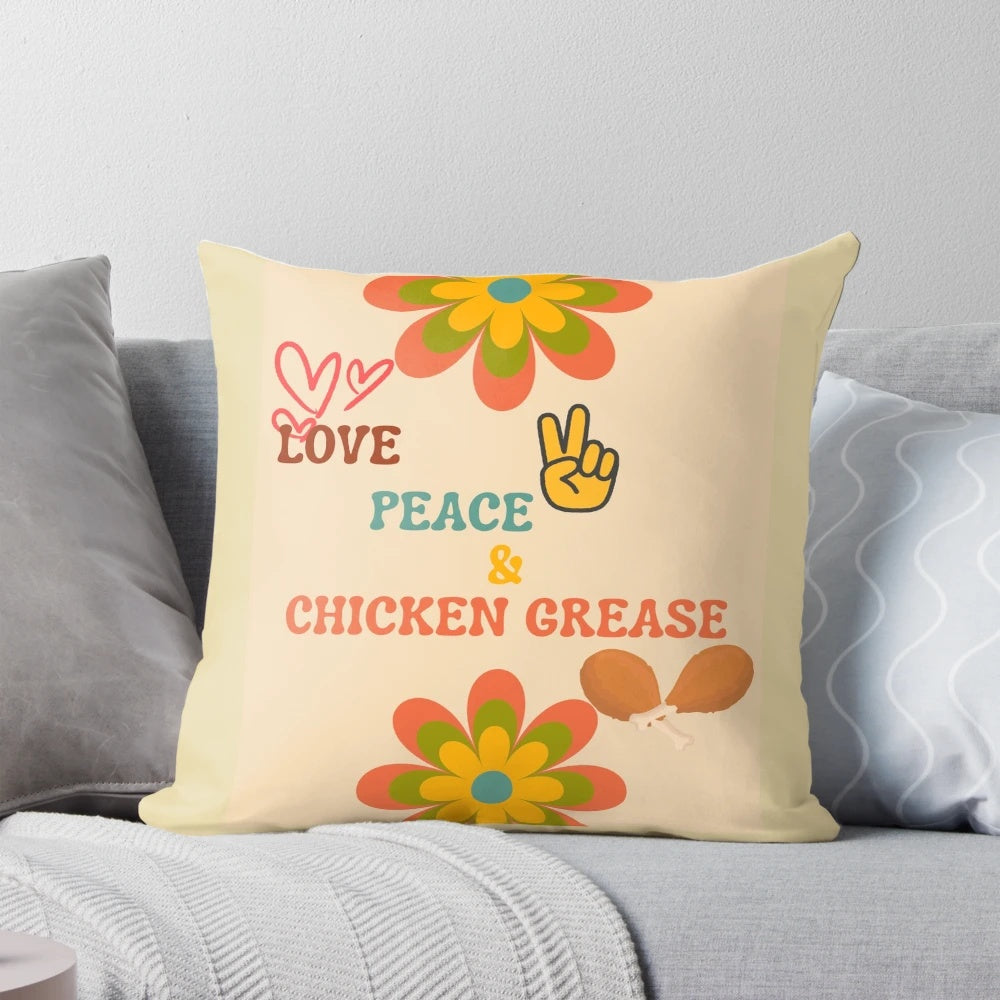 A plush, retro-inspired pillow featuring a vintage-style word art design by artist Stephanie 1.