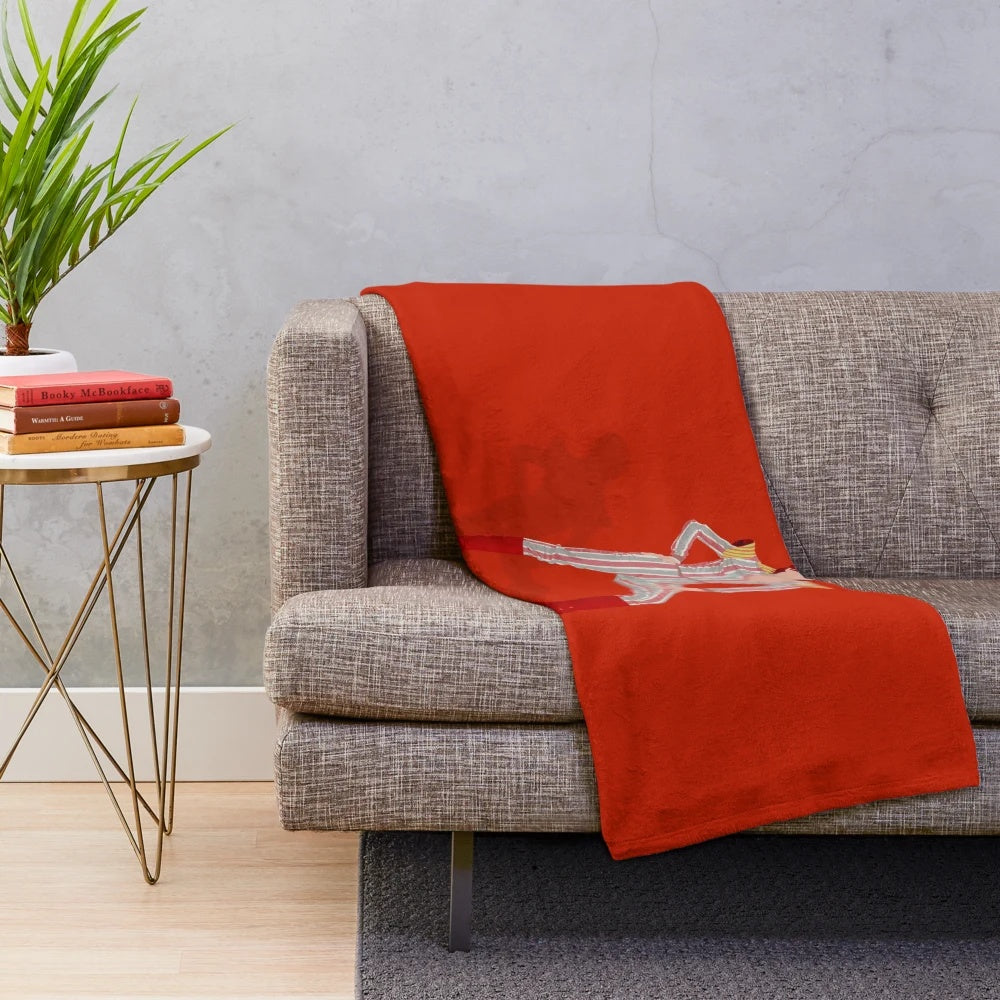 David Bowie Ziggy Stardust inspired plush blanket