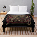 Rockabilly inspired plush blanket for classic car enthusiasts