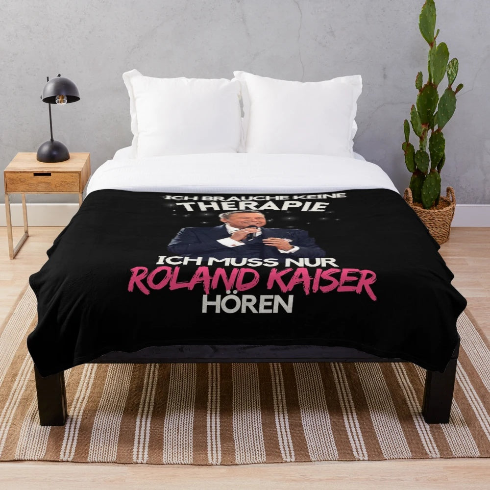 Roland Kaiser inspired plush blanket featuring the beloved German schlager singer