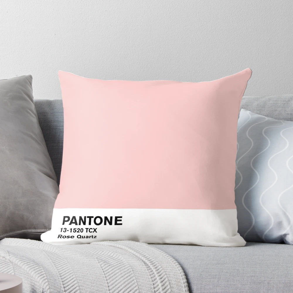Rose quartz pantone colored decorative pillow for home and bedroom