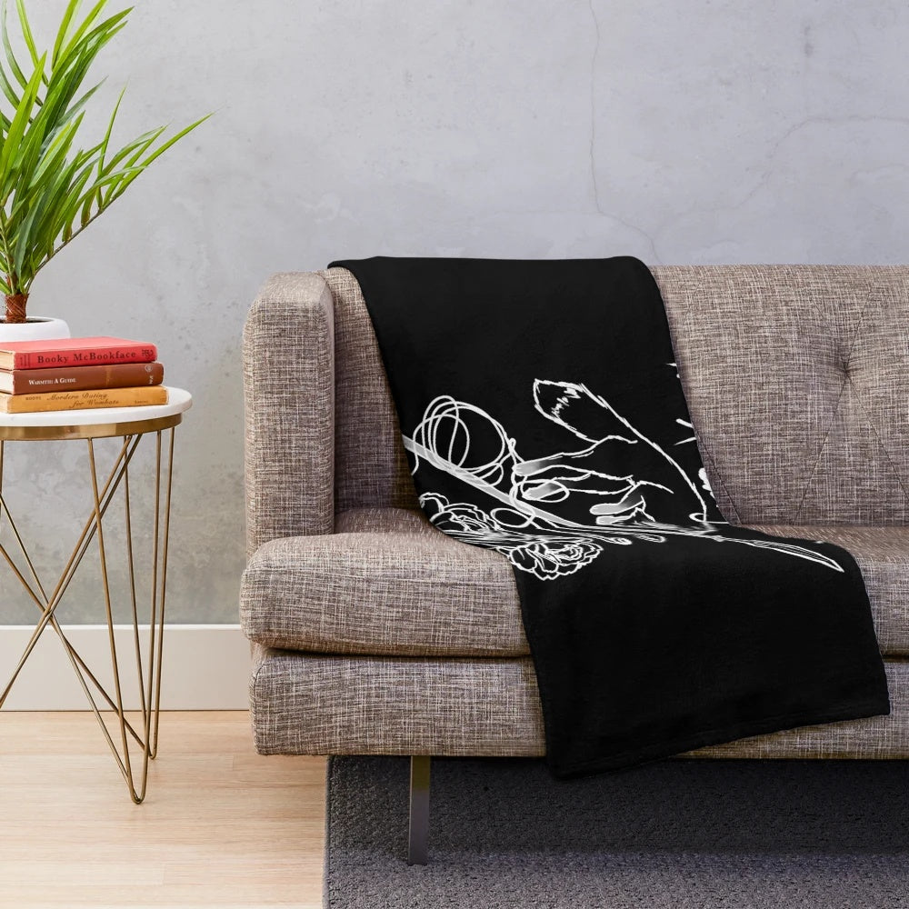 Ruin emblem design plush blanket featuring artwork from The Amazing Devil