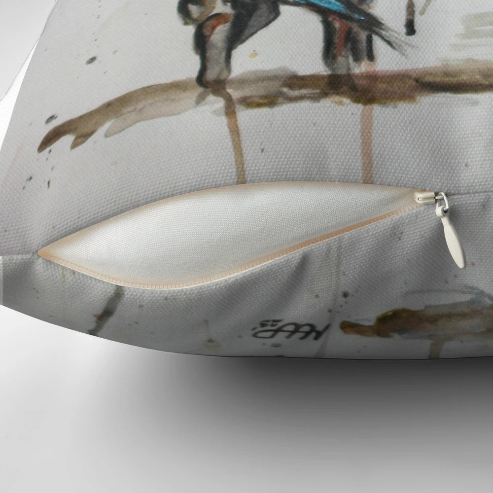Cozy pillow with a cattle branding design, perfect for western-themed home decor