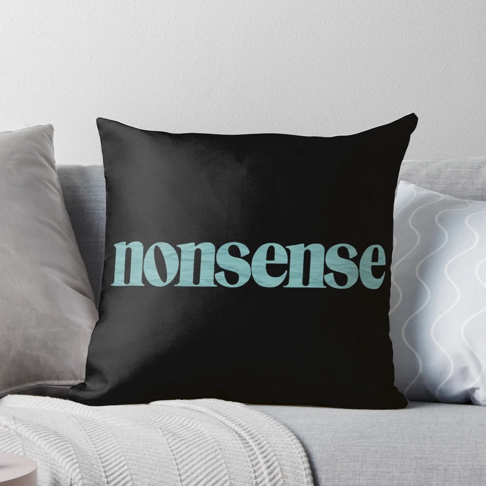 Sabrina Carpenter Nonsense Green Pillow with Lyrics from 'Emails I Can't Send