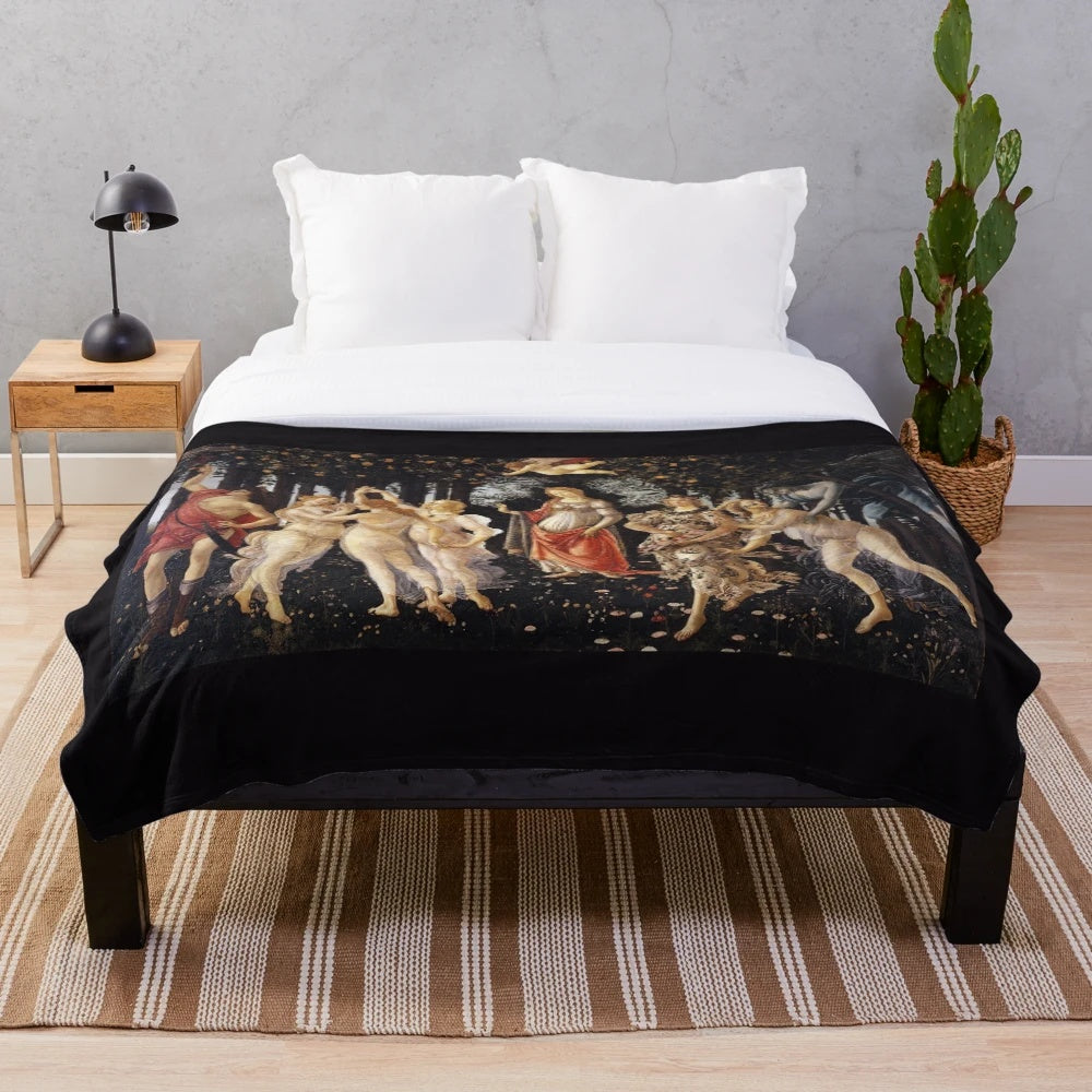 Sandro Botticelli Primivera Spring Plush Blanket