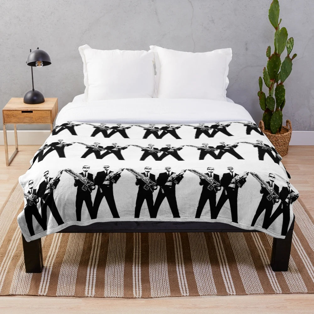 Men in Black themed plush blanket featuring Will Smith