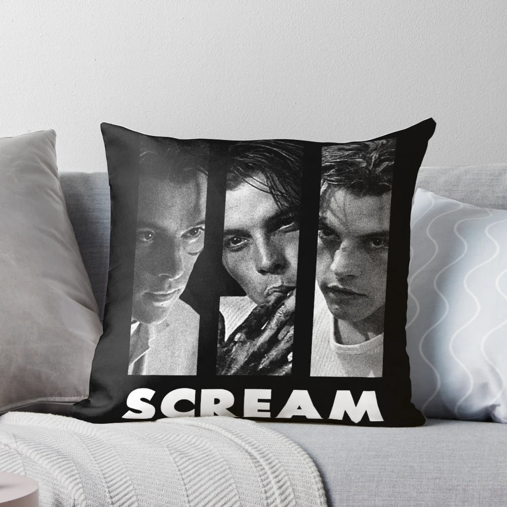 Scream horror movie themed pillow featuring the character Billy Loomis
