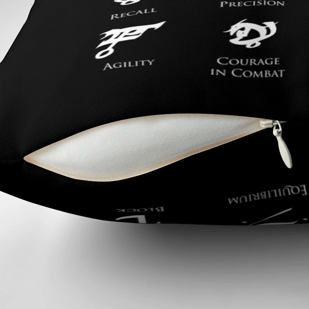Throw pillow featuring a map of Shadowhunter runes from the Cassandra Clare book series The Infernal Devices and The Mortal Instruments.