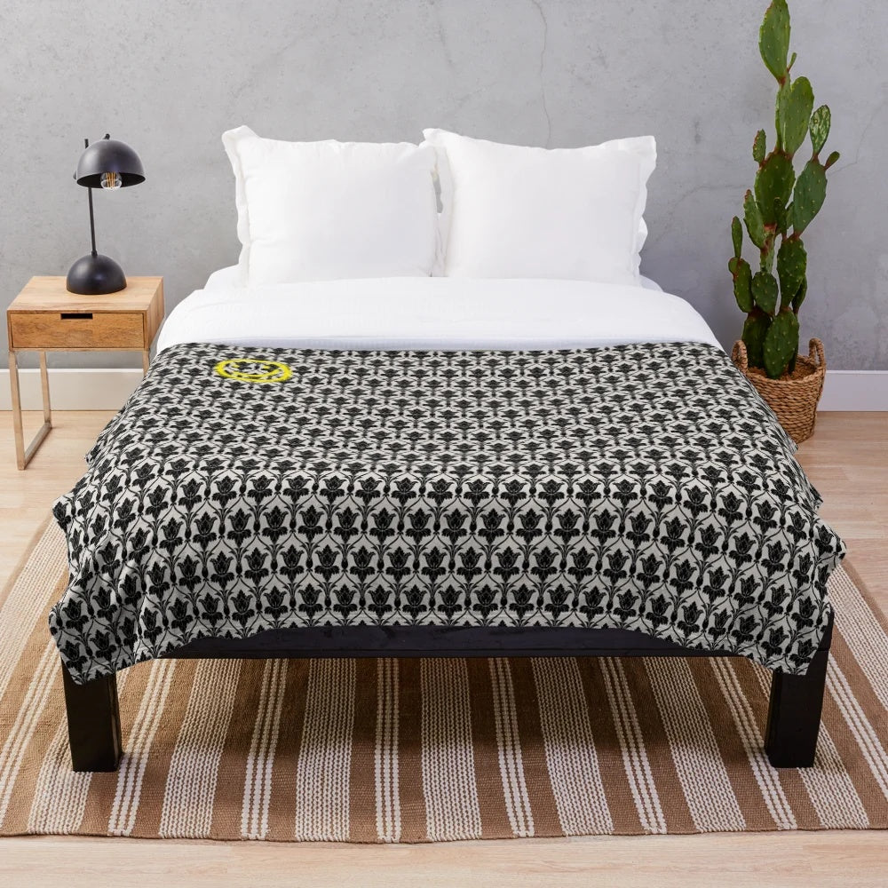 Sherlock Bored Plush Blanket with 221B Baker Street inspired design