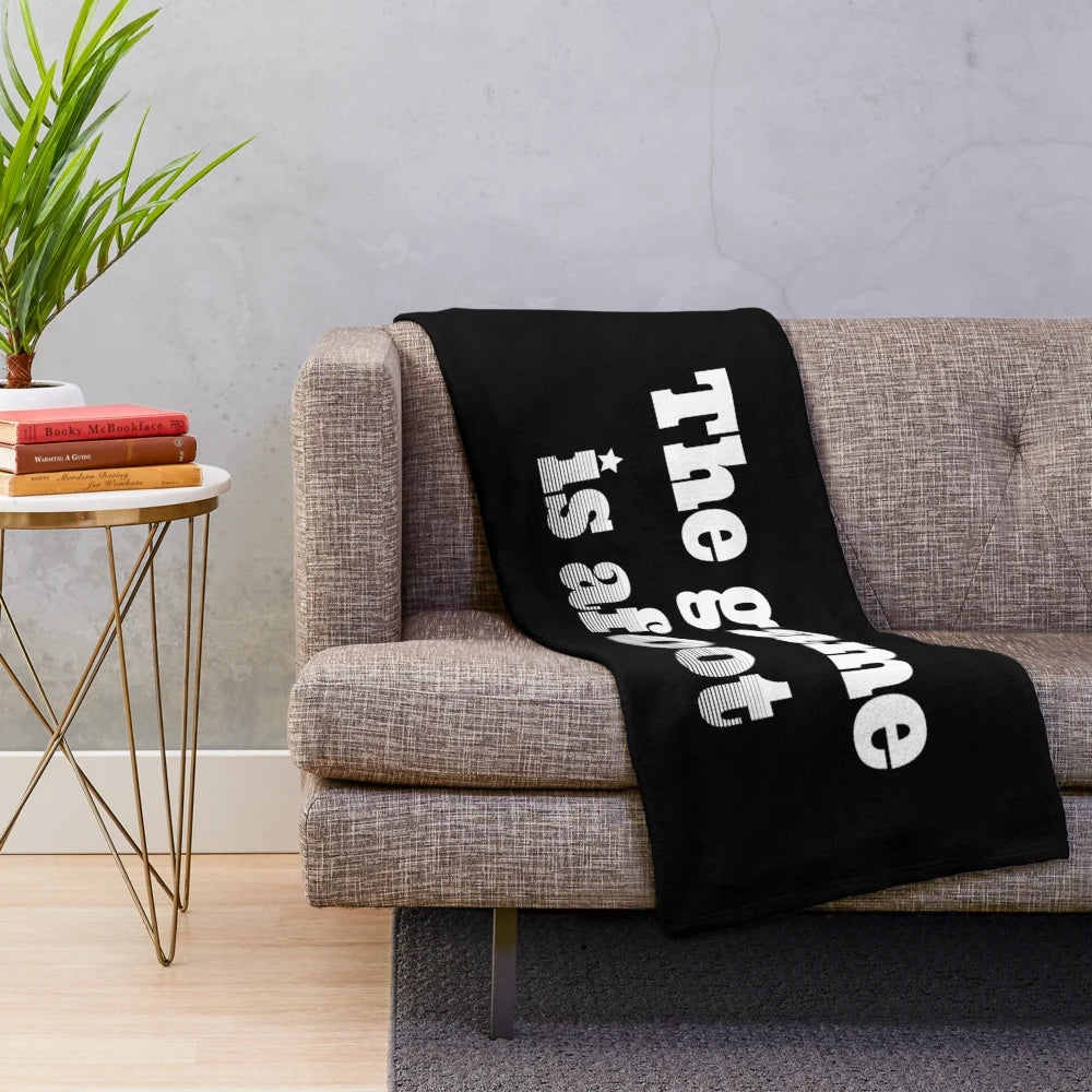 Sherlock Holmes inspired plush blanket featuring a quote from the detective series