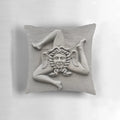 Trinacria Medusa Relief Pillow showcasing Sicily's cultural heritage