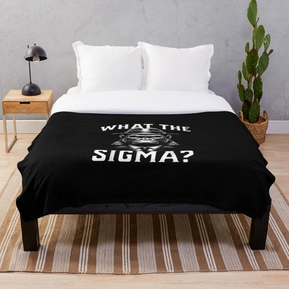 Sigma Meme Brainrot Funny Plush Blanket