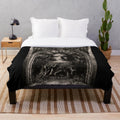 Slayer inspired Angel of Death plush blanket featuring Tom Araya