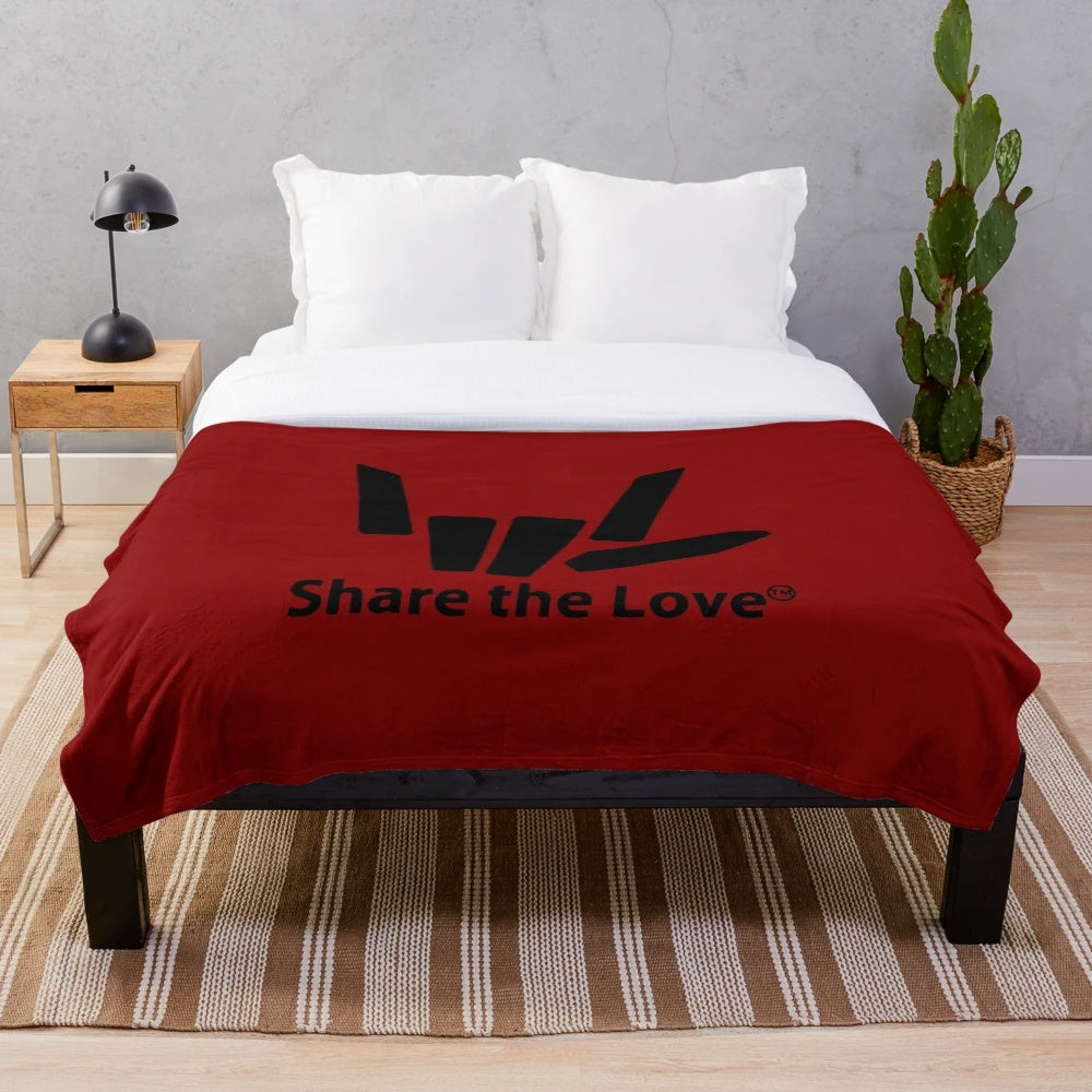 Plush "Share the Love" blanket for comfort and warmth