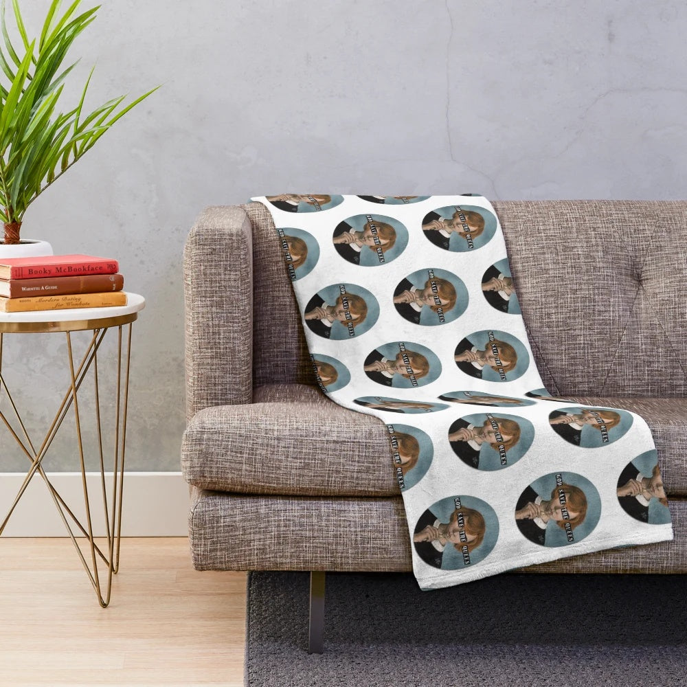 Plush blanket with chess motif from the Netflix series The Queen's Gambit