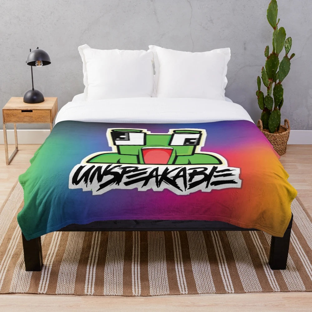 Soft and Cuddly Kids Plush Blanket Featuring Unspeakable-Inspired Design