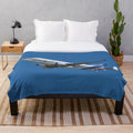 Airbus Beluga inspired plush blanket