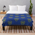 Boca Juniors Inspired Plush Blanket