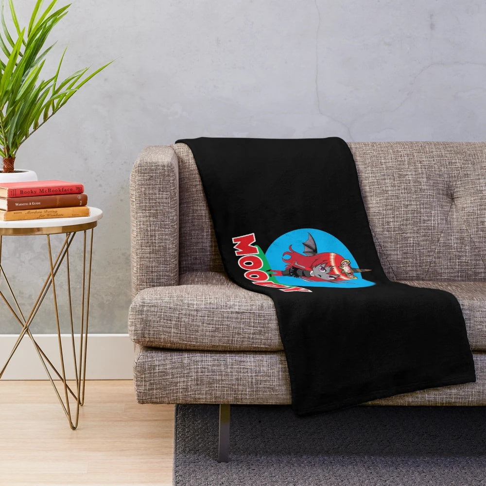 Soft and cozy plush blanket featuring Iamsanna and Moody, perfect for gaming and snuggling