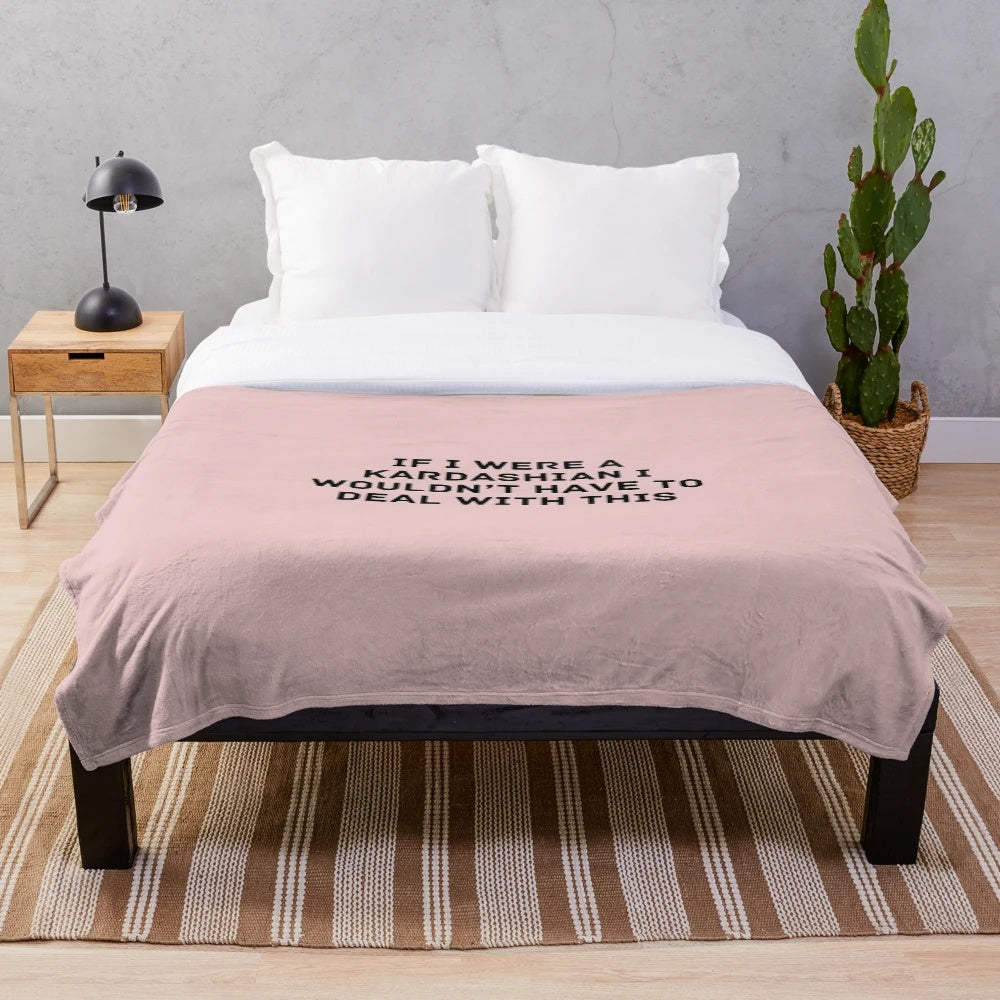 Soft and Cozy Kardashian-Inspired Plush Blanket