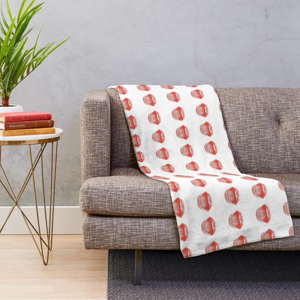 Soft and cozy plush blanket with entertainment-inspired design