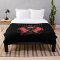 Sleep Token inspired plush blanket with heavy metal music design