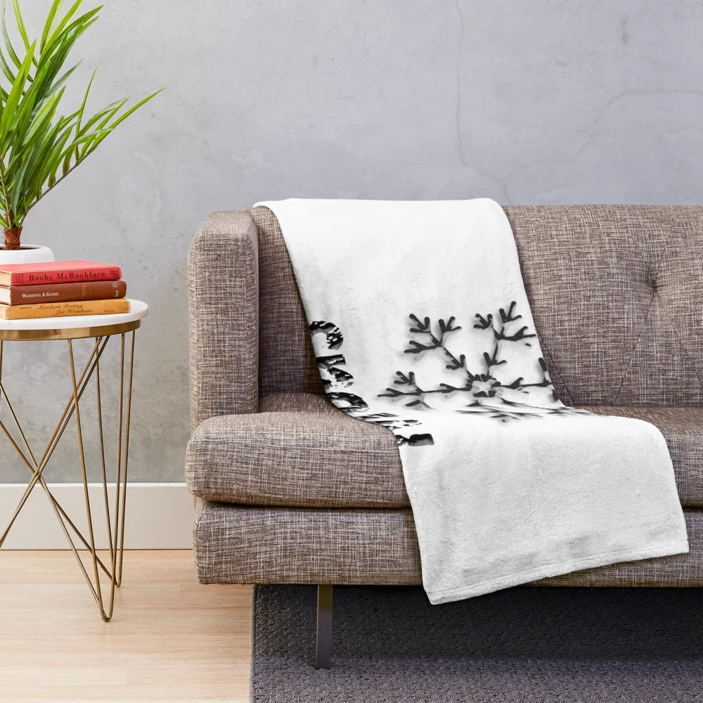 Soft and plush snow-themed blanket