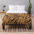 Tiger stripe plush blanket
