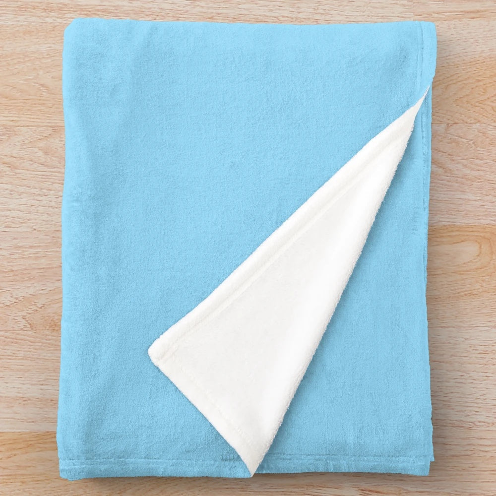 Blue plush blanket with Sago mini characters for kids