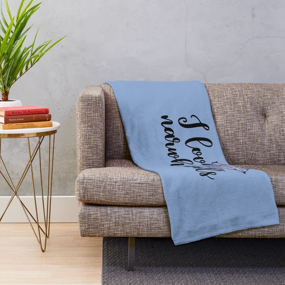 Cozy plush narwhal-themed blanket for snuggling
