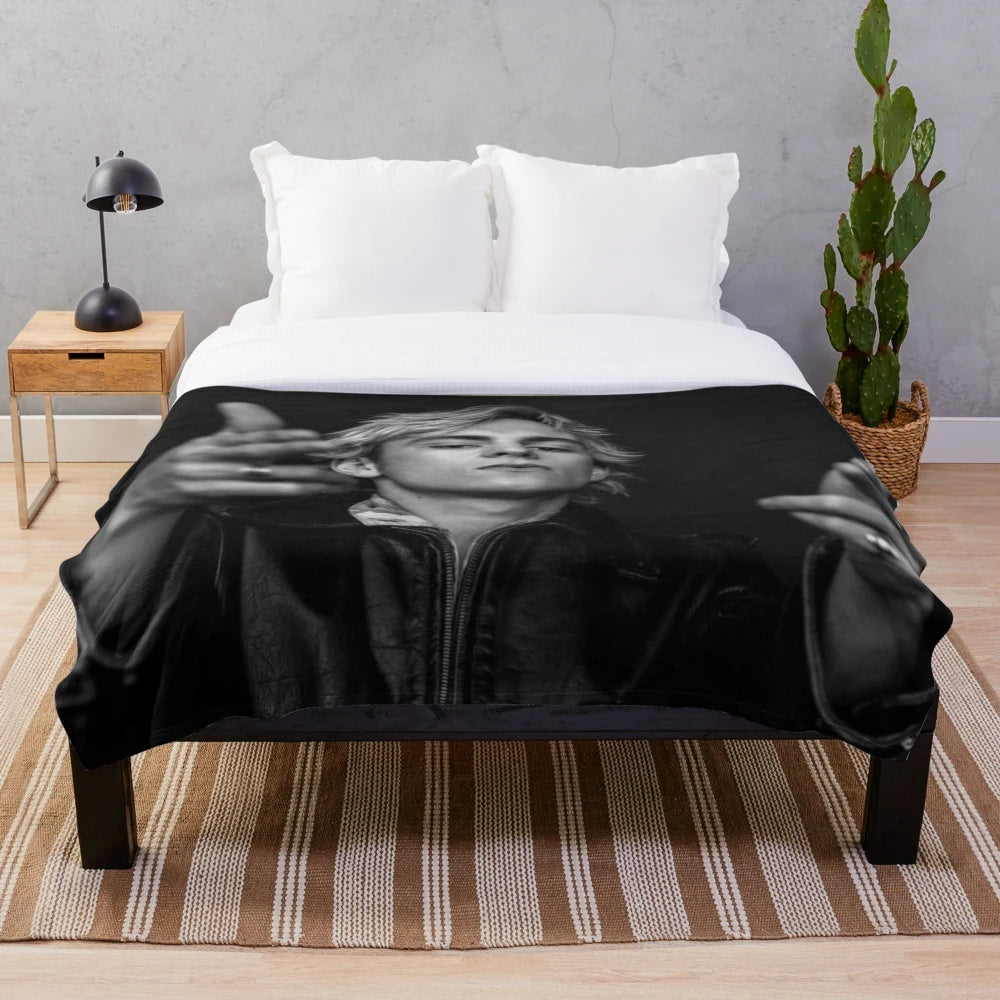 Soft and cozy plush blanket featuring Ross Lynch, the lead singer of The Driver Era band