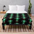 Alienx-inspired plush blanket with minimalist art design