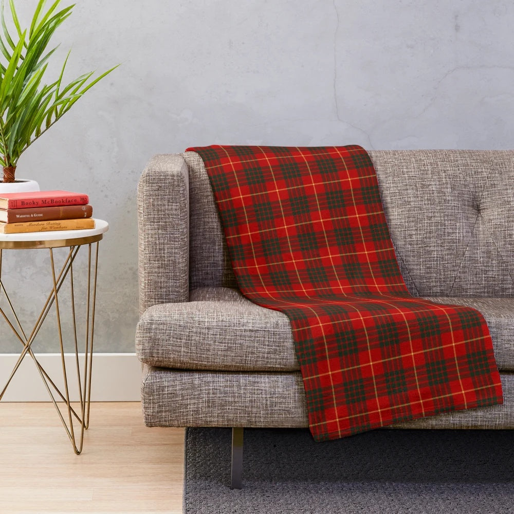 Clan Cameron tartan plush blanket
