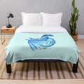 Seawing plush blanket inspired by the Wings of Fire book series