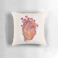 Soft and plush sweet heart pillow with a beautiful floral and honeycomb design, perfect for adding a touch of romance to your home decor.