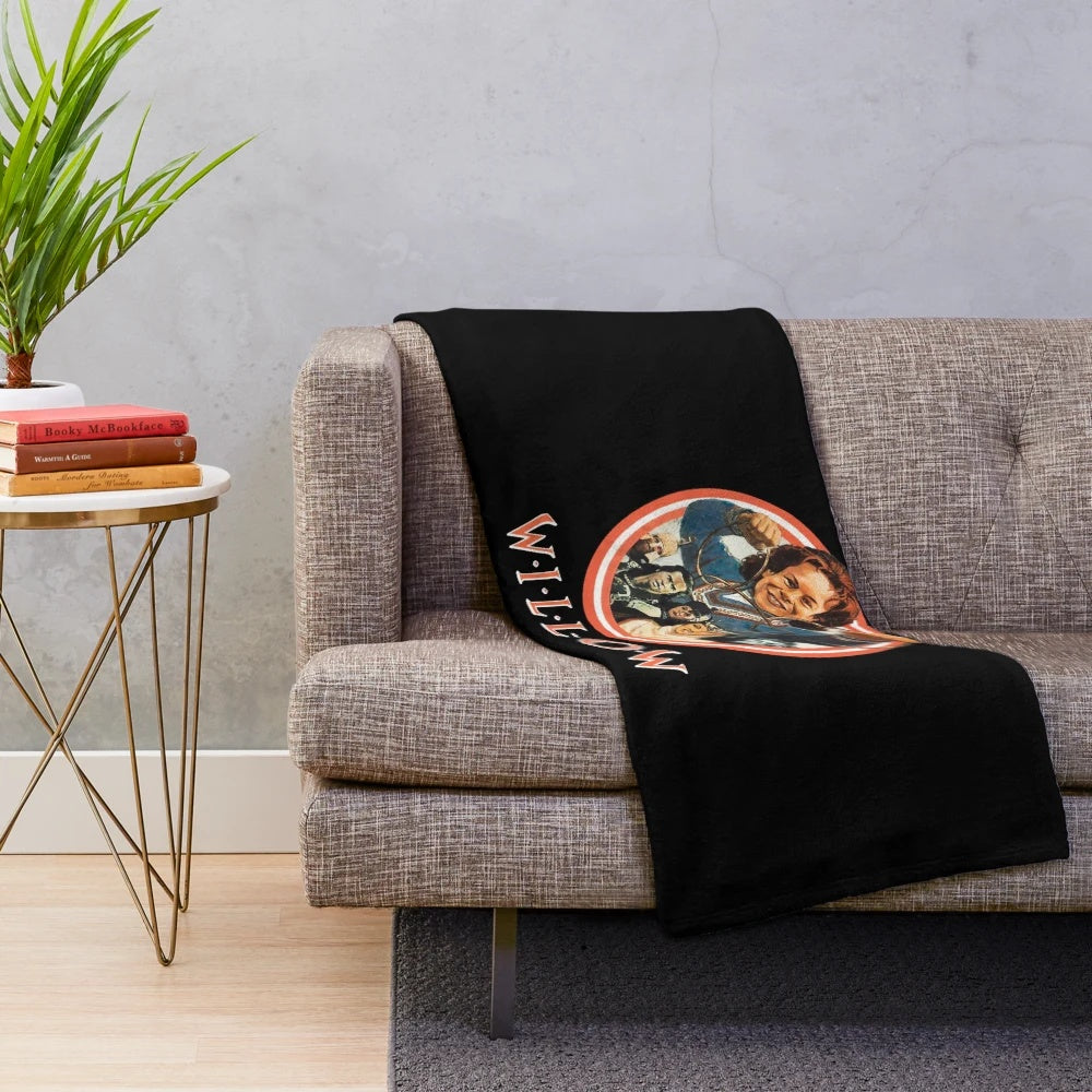 Willow inspired plush blanket featuring a fantasy adventure design