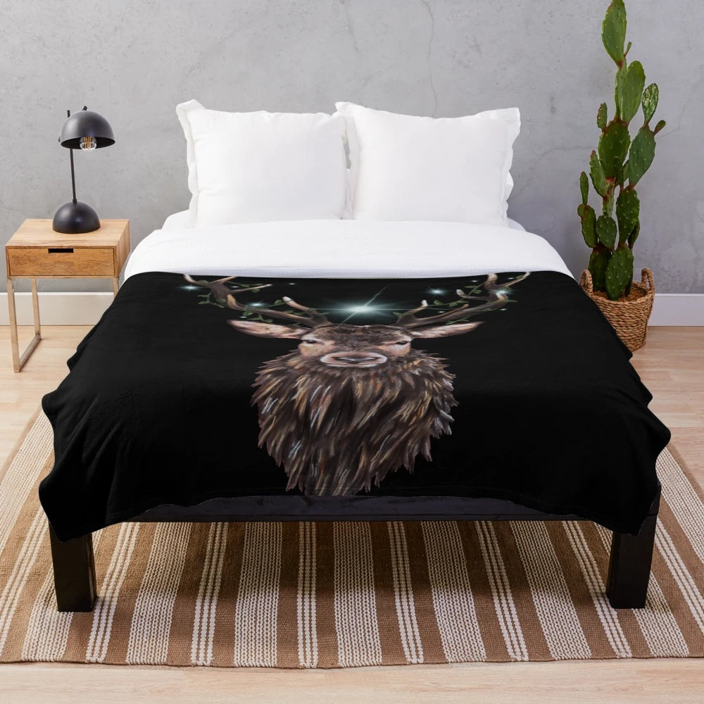 Cozy and soft stag blanket for a peaceful and relaxing atmosphere