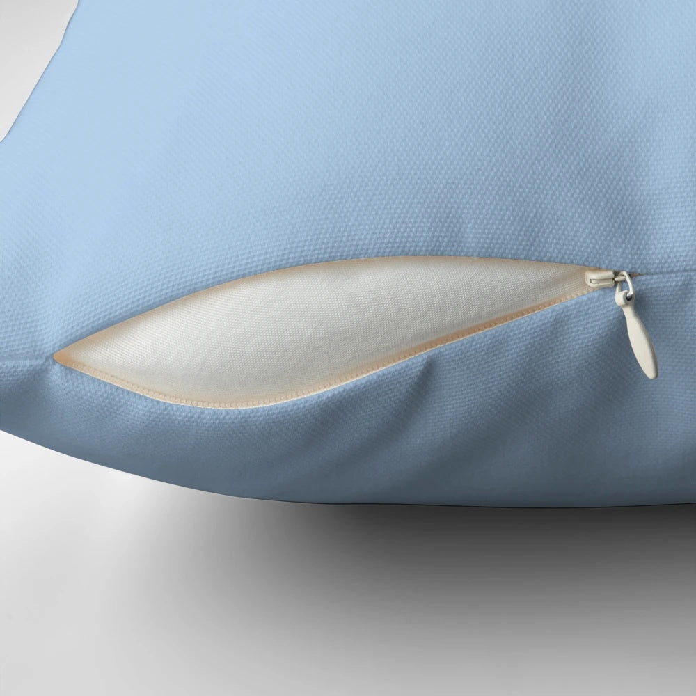 Soft powder blue decorative pillow for home or bedroom decor