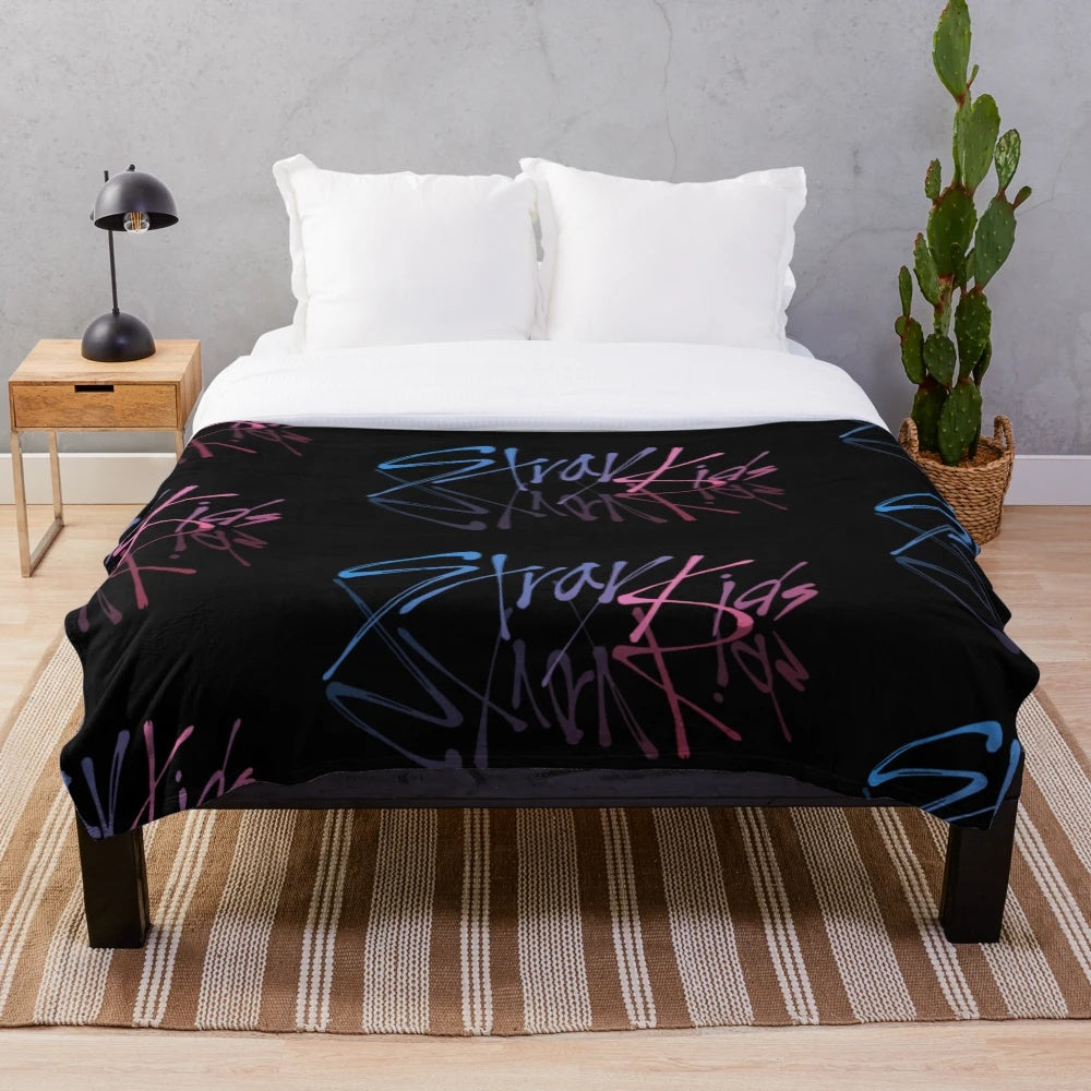 Stray Kids Plush Blanket with Cozy and Soft Material