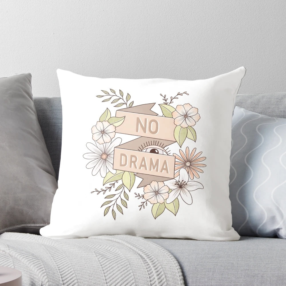 A soft, floral pillow with a motivational quote, perfect for adding a touch of nature and calm to any bedroom.