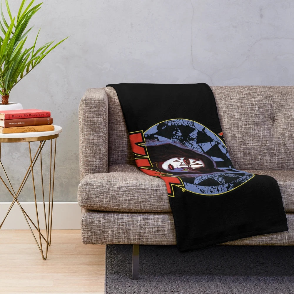 KISS band spaceman design plush blanket