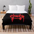 Spider-Verse inspired plush blanket featuring miles morales and spider-man