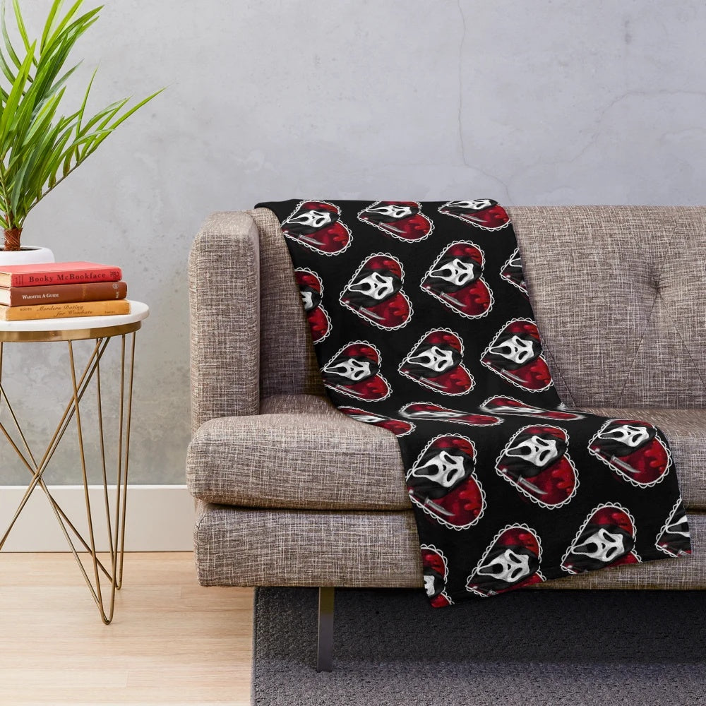 Ghostface Heart Plush Blanket