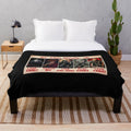 Plush blanket with horror movie and scary Halloween themed design